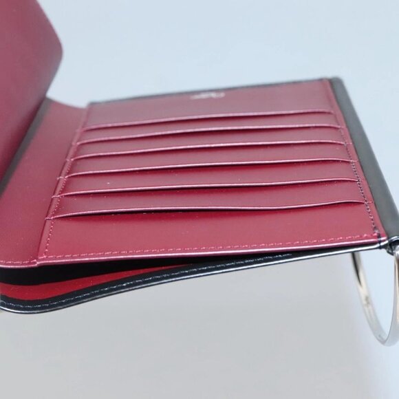 CARTIER Trinity Wallet Bag Hand Bag Leather Black - Picture 14 of 16